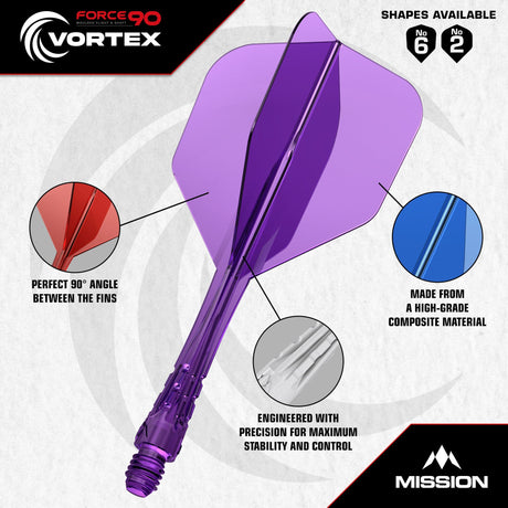 Mission Force 90 Vortex - Moulded Flight & Shaft - Standard No6 - view 12