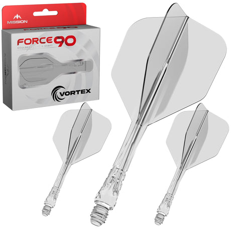 Mission Force 90 Vortex - Moulded Flight & Shaft - Clear - view 4