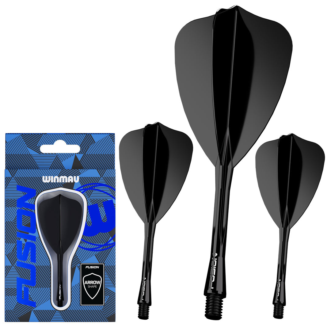 Winmau Fusion Arrow Integrated Flight & Shaft Black - The Darts Shop
