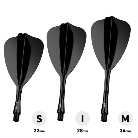 Winmau Fusion Arrow Integrated Flight & Shaft Black - The Darts Shop