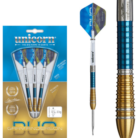 Gary Anderson Phase 6 Duo 90% Tungsten Steel Tip Darts by Unicorn - The Darts Shop