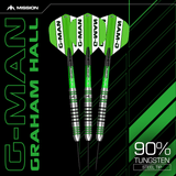 Mission Graham Hall Darts - Steel Tip - 90% - Black & Green - view 10