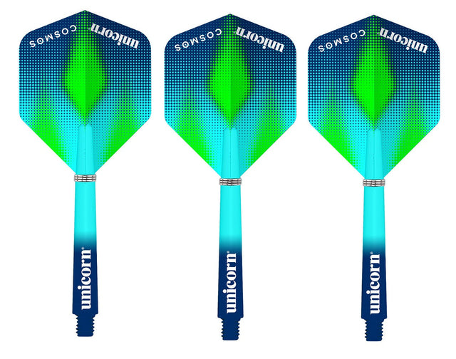 Unicorn Gripper 3 Cosmos Combo Kit Dart Flights With Medium Stems Meteor