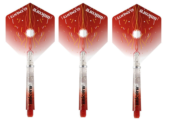 Unicorn Gripper 4 Elements Combo Kit Dart Flights With Medium Stems Firestorm