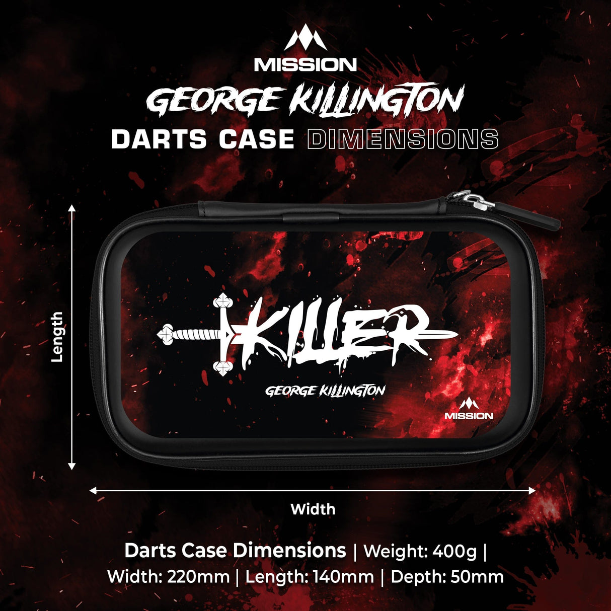 Mission Darts Players- EVA Dart Case - George Killington - view 5