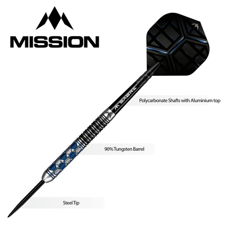 Mission Hexon Darts - Steel Tip - 90% - Blue PVD - view 7
