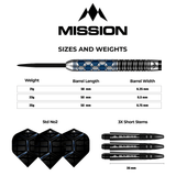 Mission Hexon Darts - Steel Tip - 90% - Blue PVD - view 8
