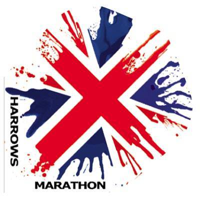 Harrows Marathon Union Jack Paint Splat Dart Flights (1545) - The Darts Shop