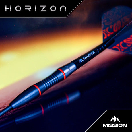 Mission Horizon Darts - Steel Tip - 95% Tungsten - Black PVD & Orange - view 2