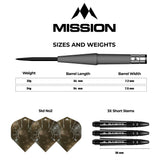 Mission Saturn Darts - Steel Tip - 90% Tungsten - Hyperion - view 4