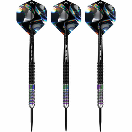 Mission Iridian Darts - Steel Tip - 90% Tungsten - Black & Coral PVD - view 2