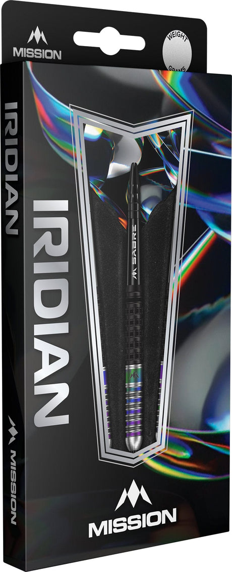 Mission Iridian Darts - Steel Tip - 90% Tungsten - Black & Coral PVD - view 3