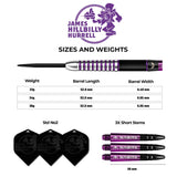 Mission James Hurrell Darts - Steel Tip - Hillbilly - Black & Purple - view 3