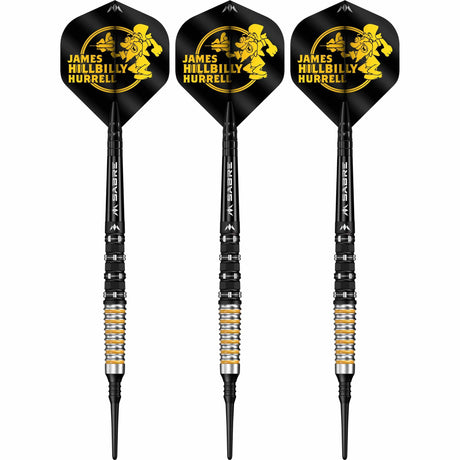 Mission James Hurrell Darts - Soft Tip - 95% Tungsten - V2 - Black PVD & Yellow - view 2