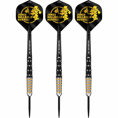Mission James Hurrell Darts - Steel Tip - 95% Tungsten - V2 - Black PVD & Yellow - view 2