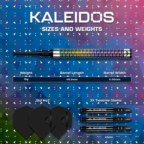 Mission Kaleidos Darts - Soft Tip - 95% Tungsten - view 4