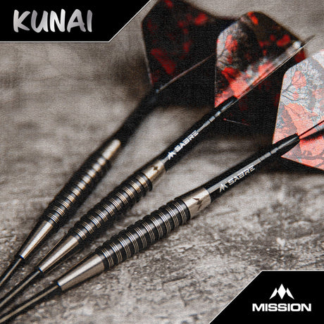 Mission Kunai Darts - Steel Tip - 95% Tungsten - Black PVD - view 2