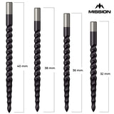 *Mission Lunar CS Dart Points - Spare Points - Rough Cut - Black - view 7