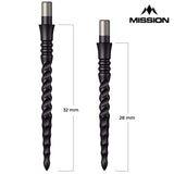 Mission Sniper Points - Steel Tip - Precision Spare Points - Lunar CS - Black - view 4