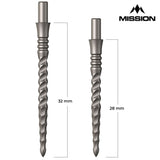 Mission Sniper Points - Steel Tip - Precision Spare Points - Lunar CS - Silver - view 4