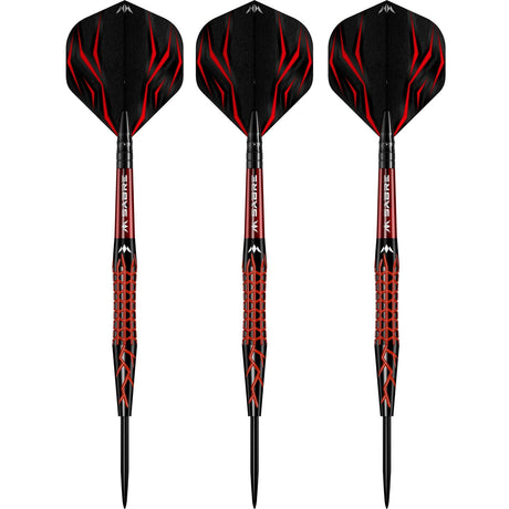 Mission Lava Darts - Steel Tip - 95% Tungsten - Black & Red Electro - The Darts Shop