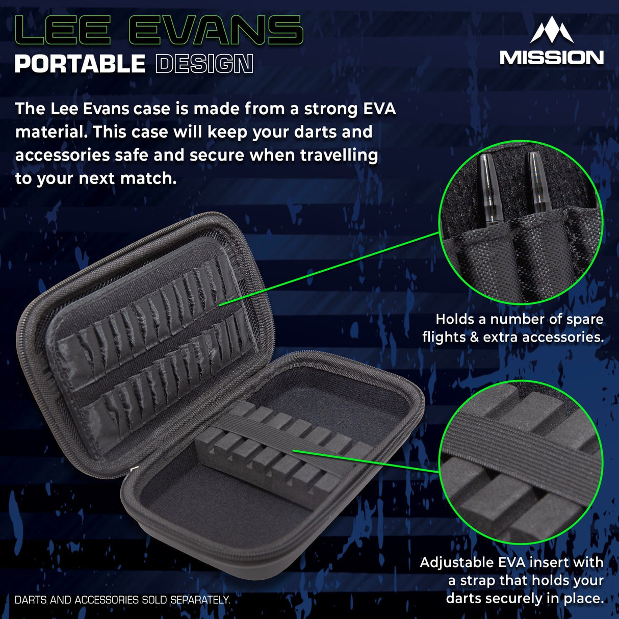 Mission Darts Players- EVA Dart Case - Lee Evans - view 3