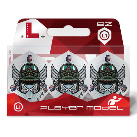 L-Style Leonard Gates V3 EZ Dart Flights White L1 Standard - view 3