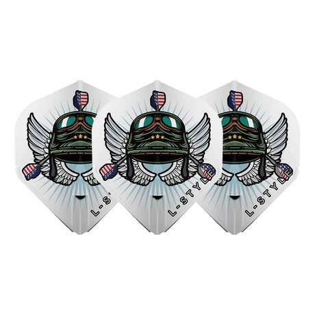 L-Style Leonard Gates V3 EZ Dart Flights White L1 Standard
