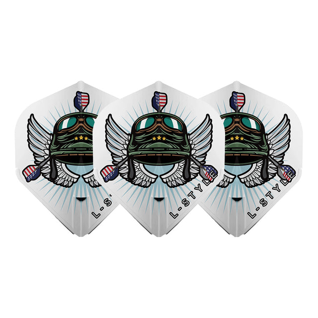 L-Style Leonard Gates V3 EZ Dart Flights White L1 Standard