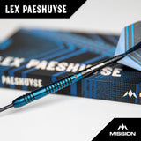 Mission Lex Paeshuyse Darts - Steel Tip - 90% Tungsten - Blue & Black - view 2