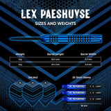 Mission Lex Paeshuyse Darts - Steel Tip - 90% Tungsten - Blue & Black - view 5