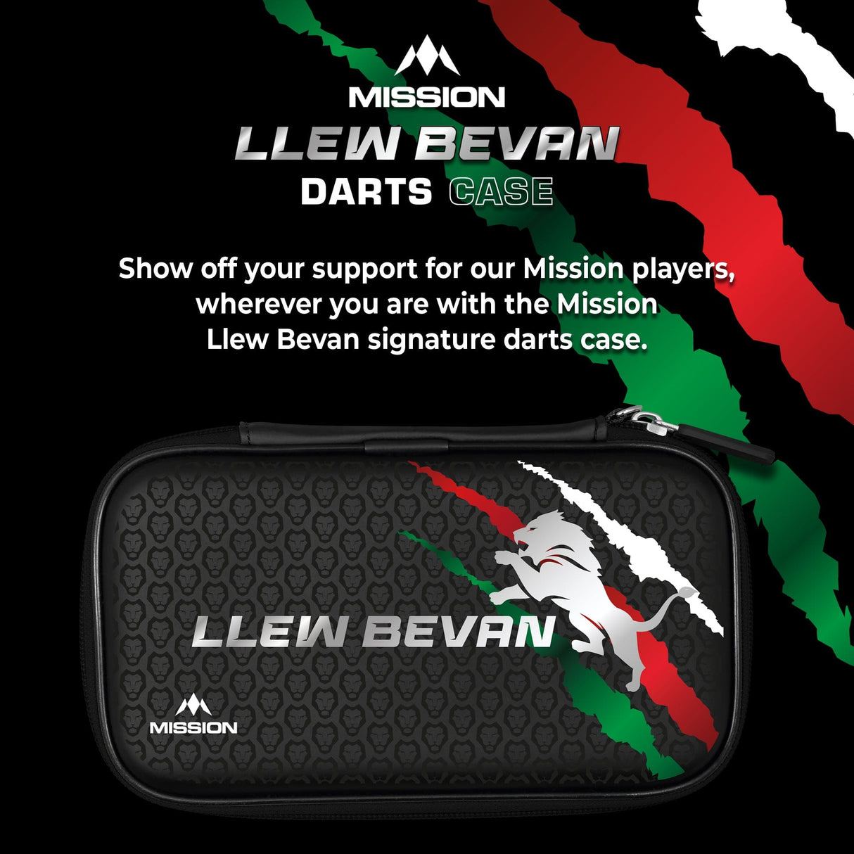 Mission Darts Players- EVA Dart Case - Llew Bevan - view 2