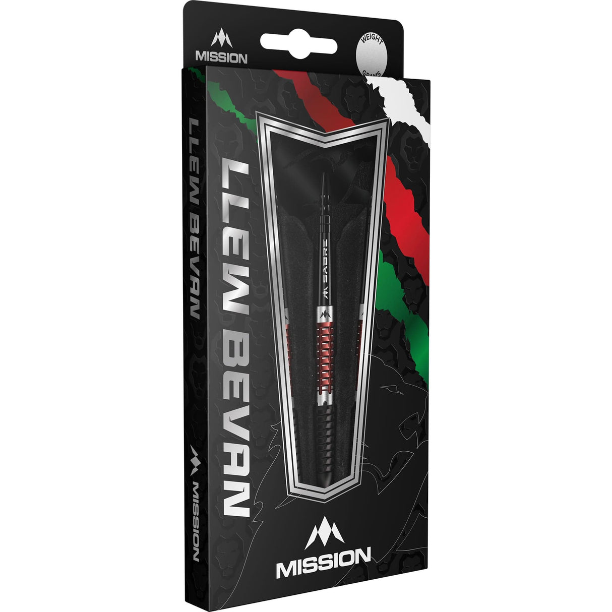 Mission Llew Bevan Darts - Steel Tip - 90% Tungsten - Black & Red Electro - view 3