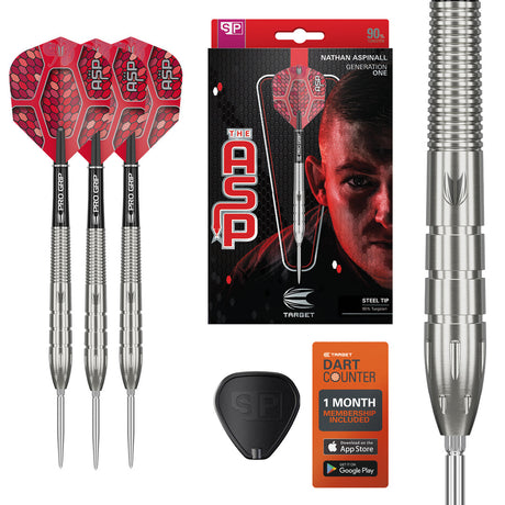 Nathan Aspinall G1 90% Tungsten SP Steel Tip Darts by Target - The Darts Shop