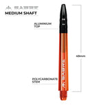 *Mission Sabre Shafts - Polycarbonate Dart Stems - Orange - Black Top - view 6