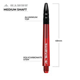 *Mission Sabre Shafts - Polycarbonate Dart Stems - Red - Black Top - view 7
