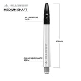 *Mission Sabre Shafts - Polycarbonate Dart Stems - White - Black Top - view 6