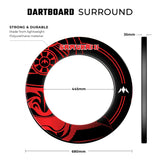 Mission Samurai II Professional Dartboard Surround - Red - view 6