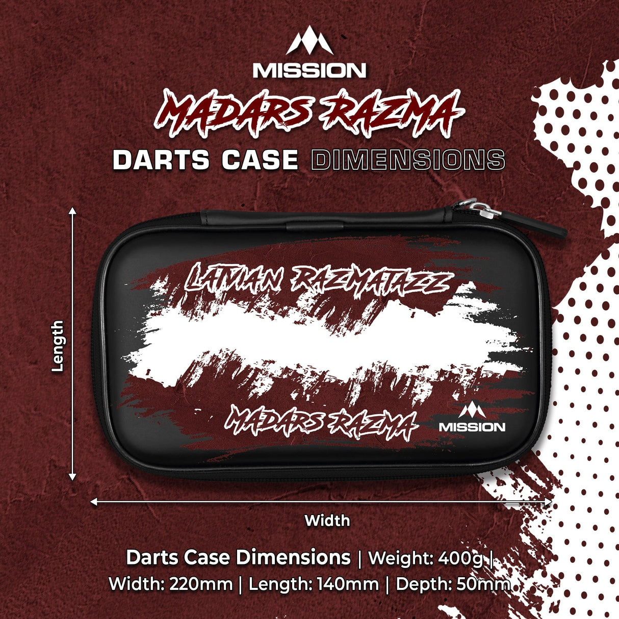 Mission Darts Players- EVA Dart Case - Madars Razma - view 5
