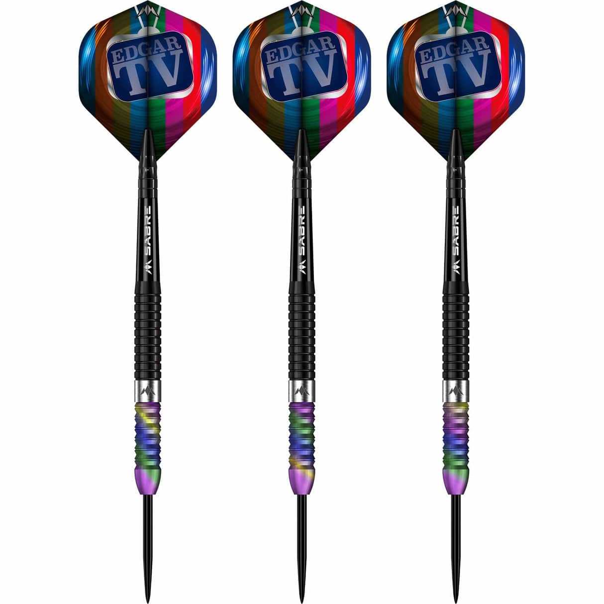Mission Matthew Edgar Darts - Steel Tip - 90% Tungsten - Black & Coral PVD - The Darts Shop