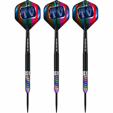Mission Matthew Edgar Darts - Steel Tip - 90% Tungsten - Black & Coral PVD - The Darts Shop