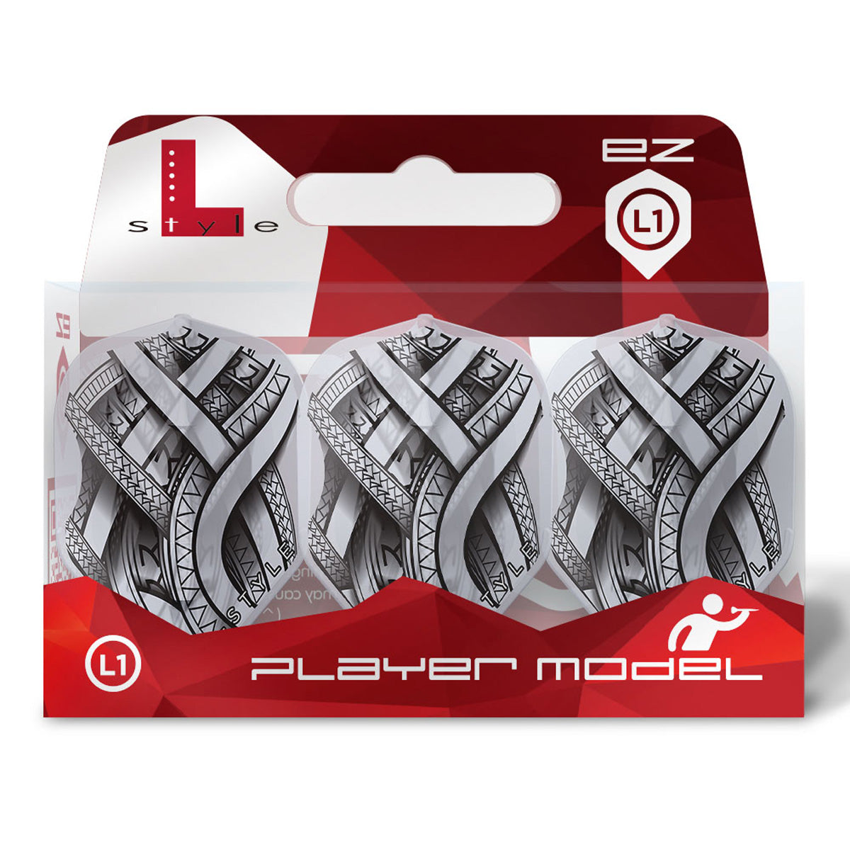 L-Style Mike De Decker Type A EZ Dart Flights Clear White L1 Standard - view 3