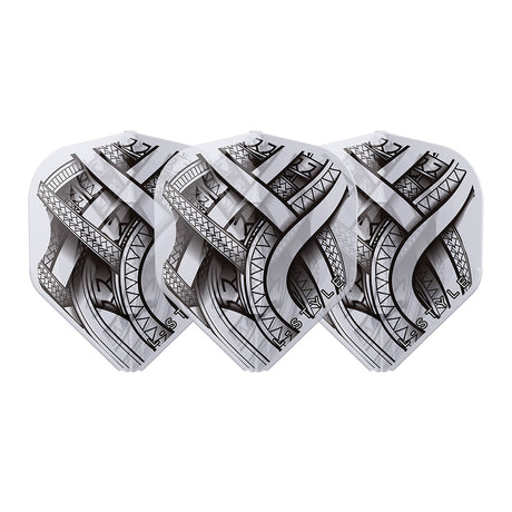 L-Style Mike De Decker Type A EZ Dart Flights Clear White L1 Standard