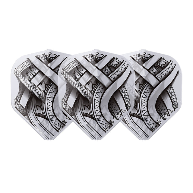 L-Style Mike De Decker Type A EZ Dart Flights Clear White L1 Standard