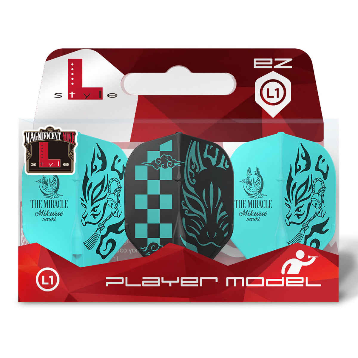 L-Style Mikuru Suzuki V6 Type A PRO Dart Flights Mix L3 Shape - view 3