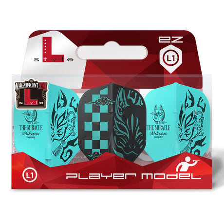 L-Style Mikuru Suzuki V6 Type A PRO Dart Flights Mix L3 Shape - view 3
