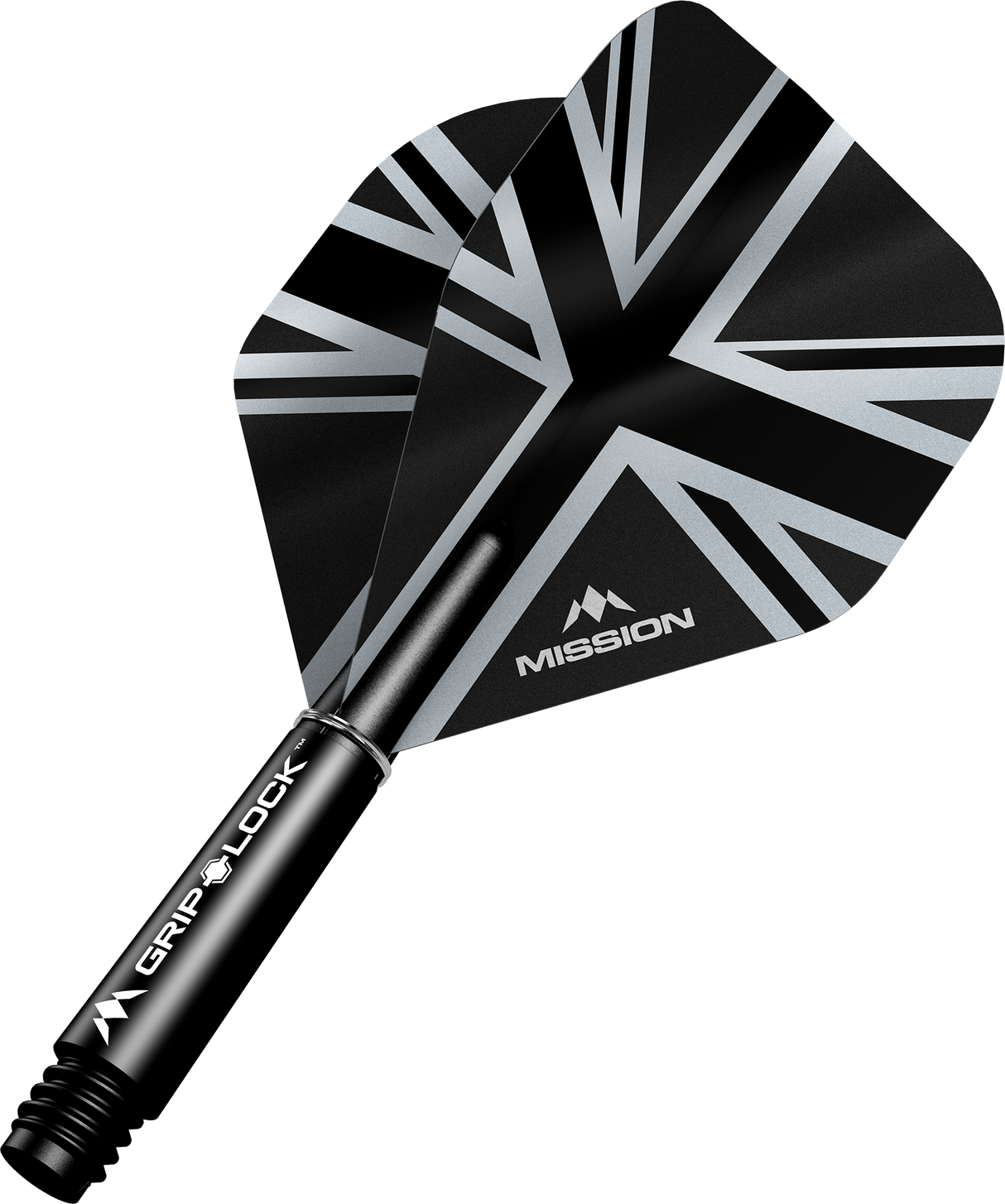 Mission Alliance Black No2 Dart Flights Combo With Griplock Shafts - view 2