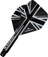 Mission Alliance Black No2 Dart Flights Combo With Griplock Shafts - view 2