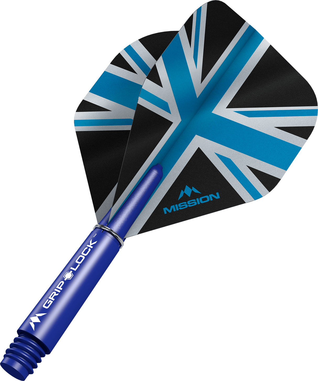 Mission Alliance Black No2 Dart Flights Combo With Griplock Shafts - view 3