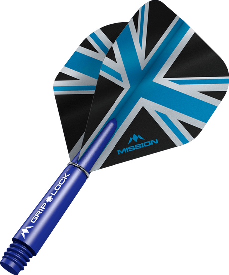 Mission Alliance Black No2 Dart Flights Combo With Griplock Shafts - view 3